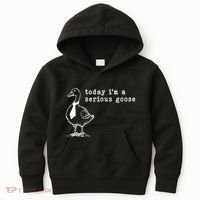 Today IM A Serious Goose Kids Hoodie thumb 0