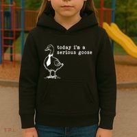 Today IM A Serious Goose Kids Hoodie thumb 3