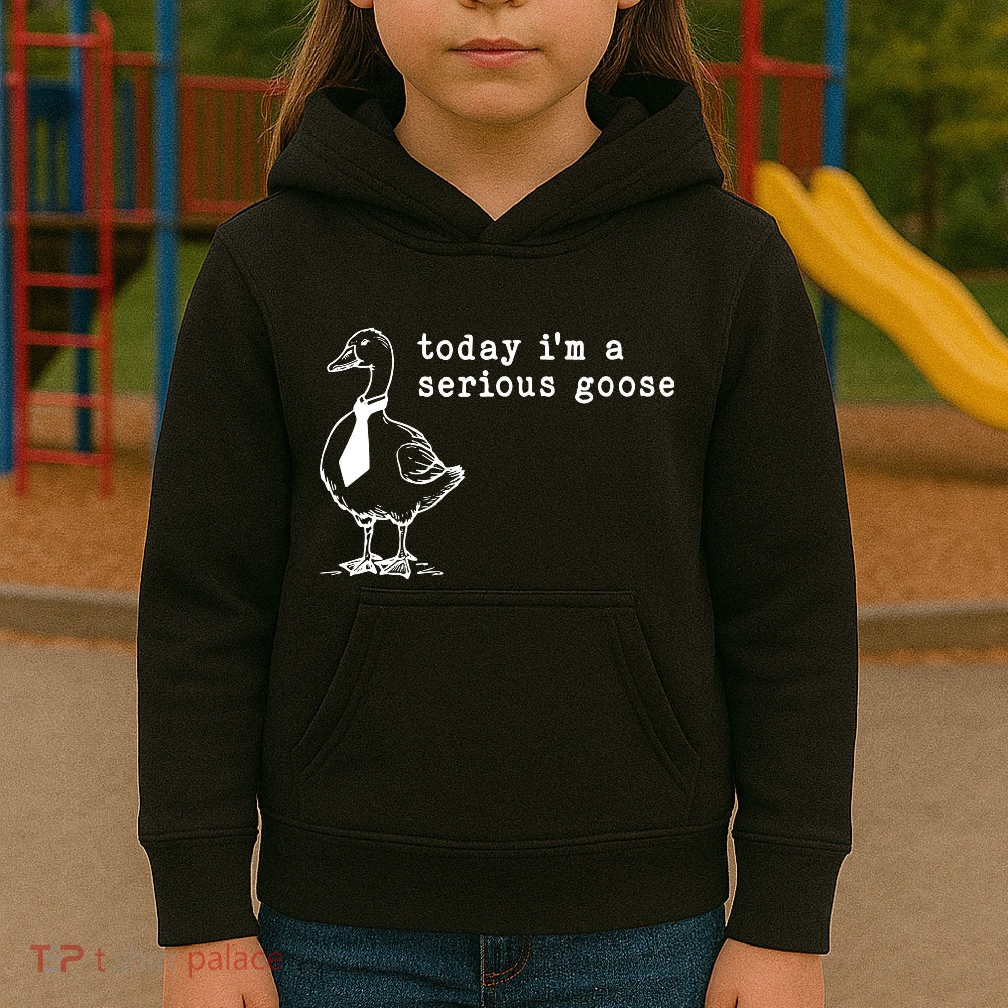 Today IM A Serious Goose Kids Hoodie