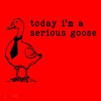 Today IM A Serious Goose Santa Hat thumb 1