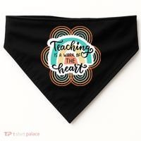 Teaching Is A Work Of The Heart USA-Made Doggie Bandana thumb 0