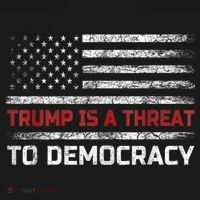 Trump Is A Threat To Democracy US Flag Anti Trump Vintage T-Shirt thumb 7