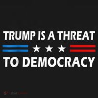 Trump Is A Threat To Democracy US Flag Anti Trump Vintage T-Shirt thumb 7