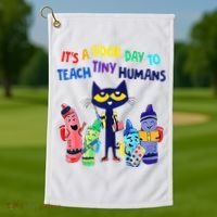 Teacher It's A Good Day To Teach Tiny Humans Golf Towel thumb 1