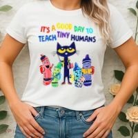 Teacher It's A Good Day To Teach Tiny Humans Women's T-Shirt thumb 2