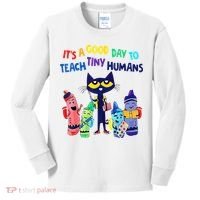 Teacher It's A Good Day To Teach Tiny Humans Kids Long Sleeve Shirt thumb 0