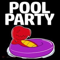Tgiftrex In A Floater Pool Party Cool Gift Women's Hoodie thumb 2