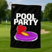 Tgiftrex In A Floater Pool Party Cool Gift Golf Towel thumb 1