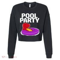 Tgiftrex In A Floater Pool Party Cool Gift Cropped Pullover Crew thumb 0