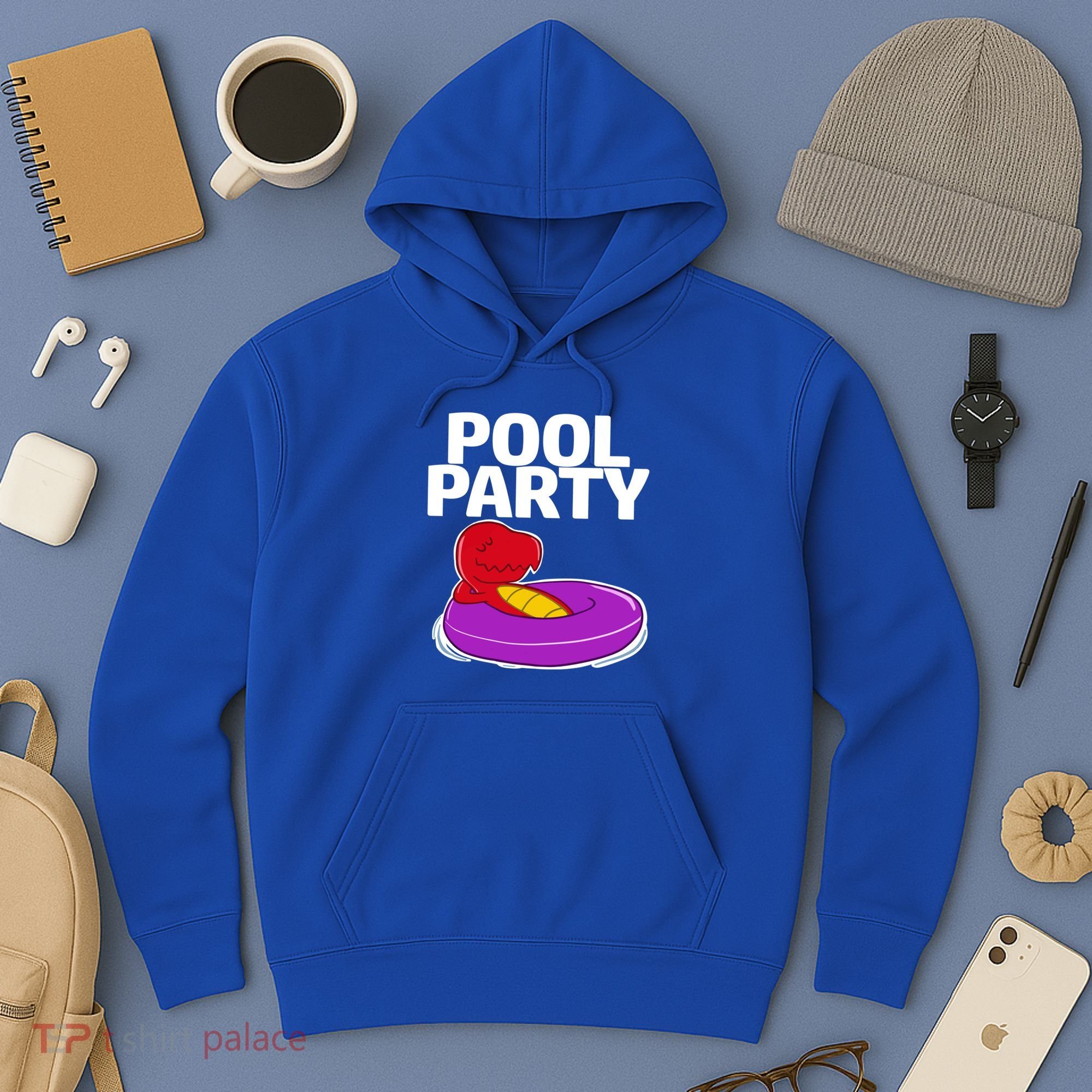 Tgiftrex In A Floater Pool Party Cool Gift Hoodie