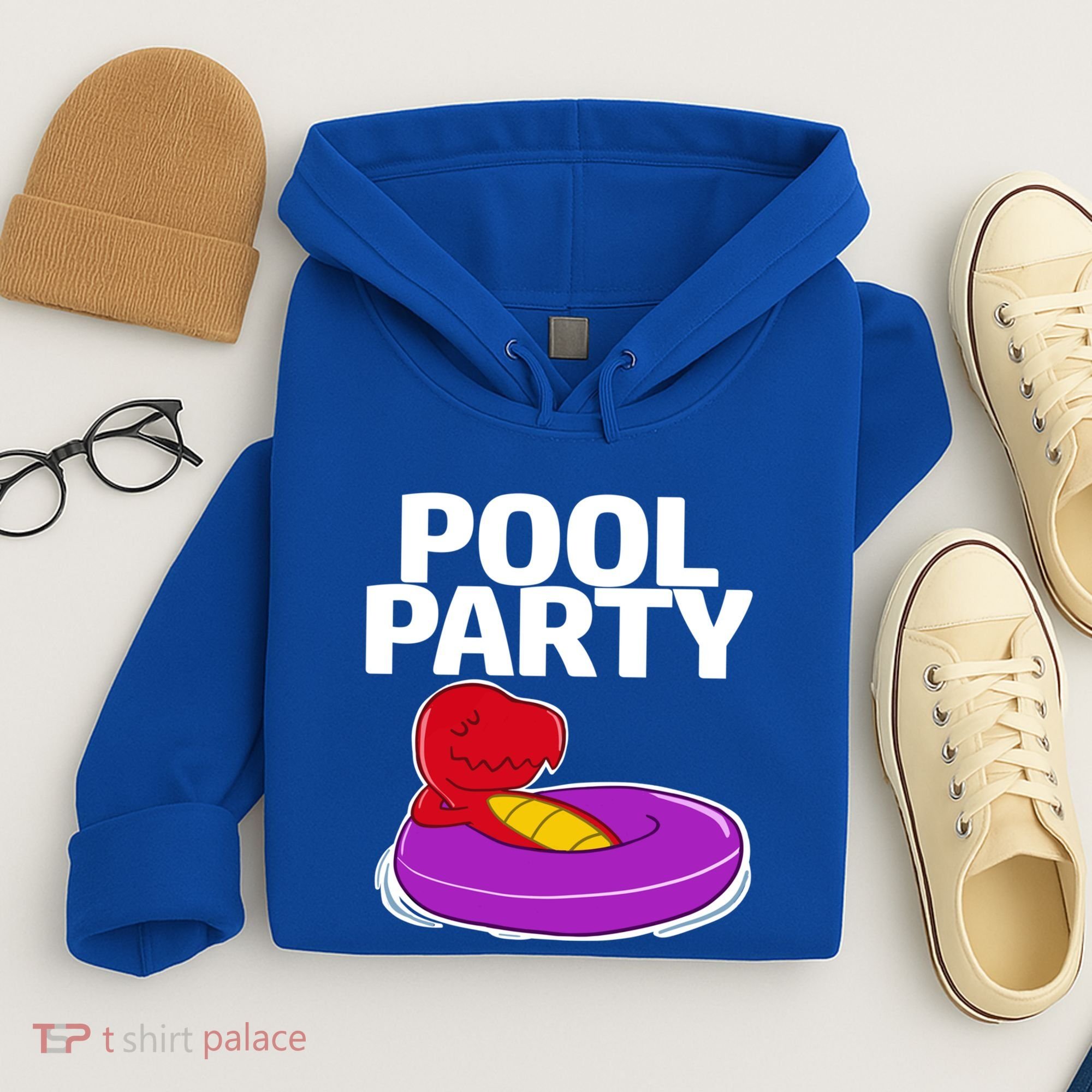 Tgiftrex In A Floater Pool Party Cool Gift Hoodie