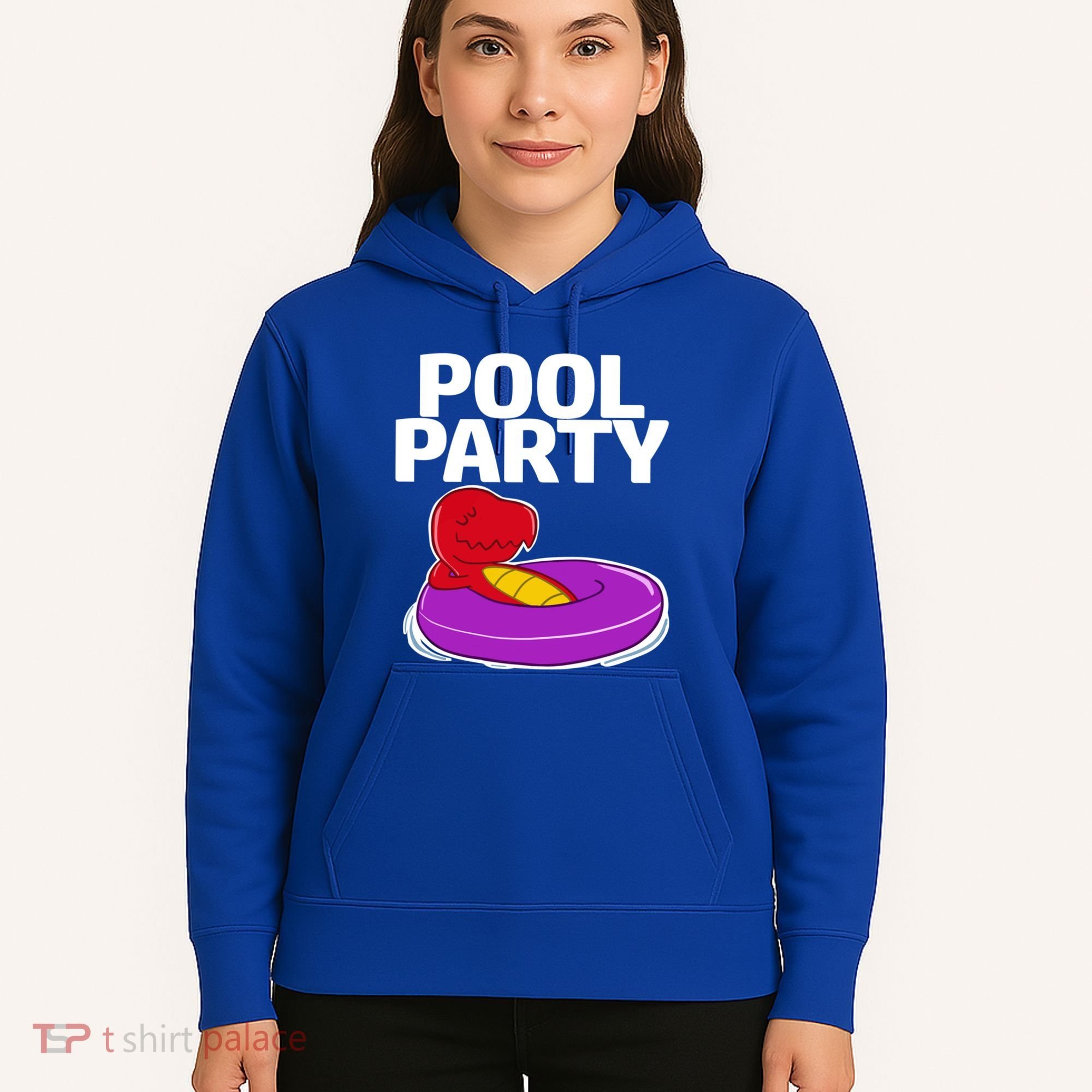Tgiftrex In A Floater Pool Party Cool Gift Hoodie