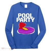 Tgiftrex In A Floater Pool Party Cool Gift Long Sleeve Shirt thumb 0