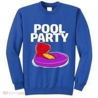 Tgiftrex In A Floater Pool Party Cool Gift Sweatshirt thumb 0