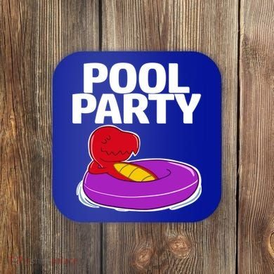 Tgiftrex In A Floater Pool Party Cool Gift Coaster