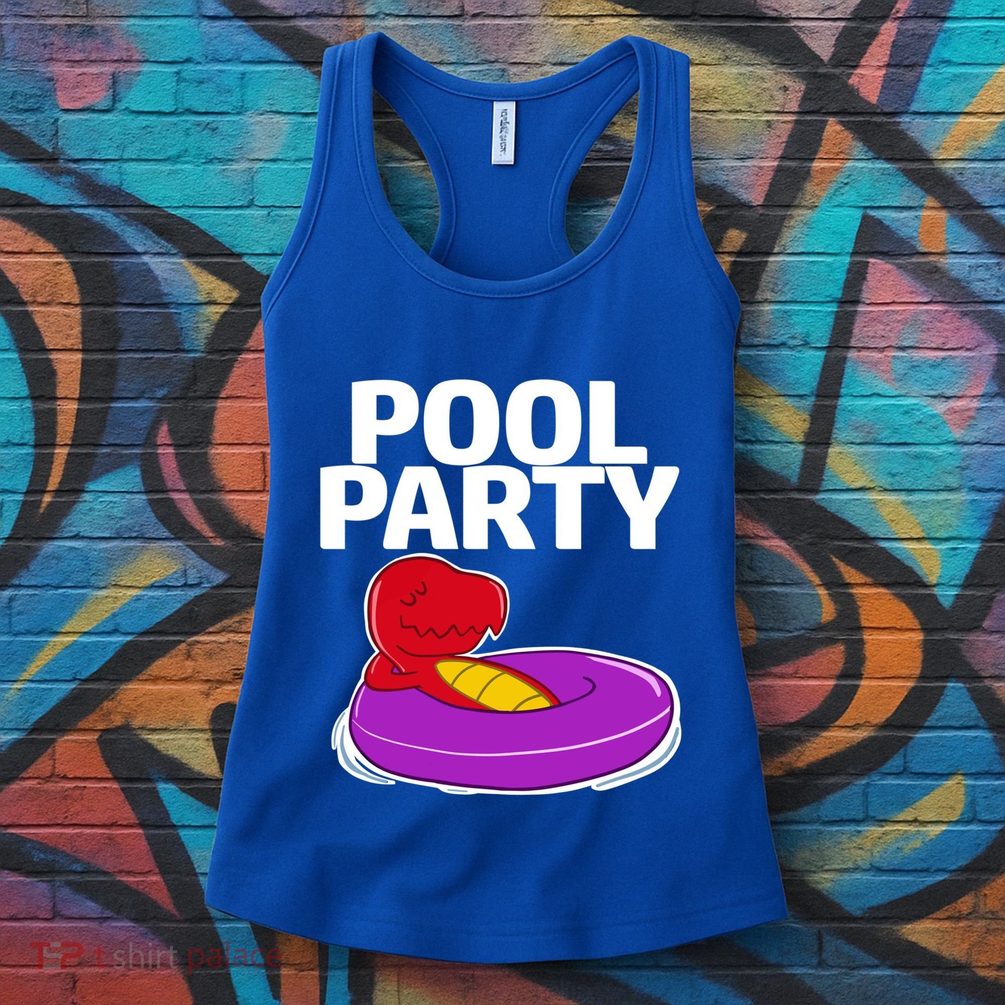 Tgiftrex In A Floater Pool Party Cool Gift Women's Tank Top