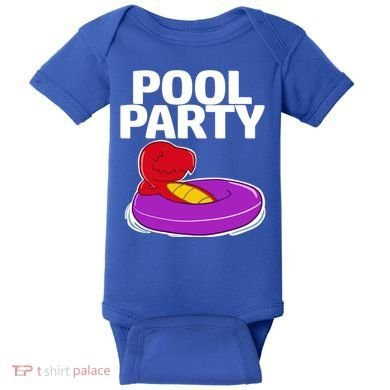 Tgiftrex In A Floater Pool Party Cool Gift Baby Bodysuit