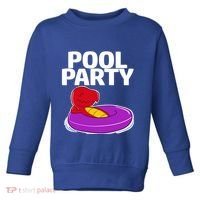 Tgiftrex In A Floater Pool Party Cool Gift Toddler Sweatshirt thumb 0