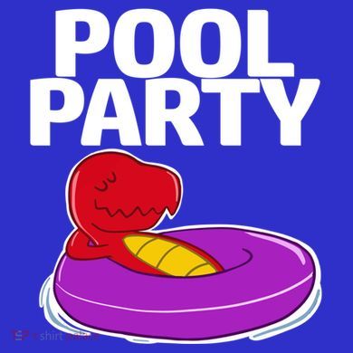 Tgiftrex In A Floater Pool Party Cool Gift Tie-Dye Long Sleeve Shirt