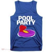 Tgiftrex In A Floater Pool Party Cool Gift Tank Top thumb 0