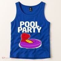 Tgiftrex In A Floater Pool Party Cool Gift Tank Top thumb 2
