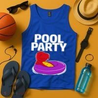 Tgiftrex In A Floater Pool Party Cool Gift Tank Top thumb 4