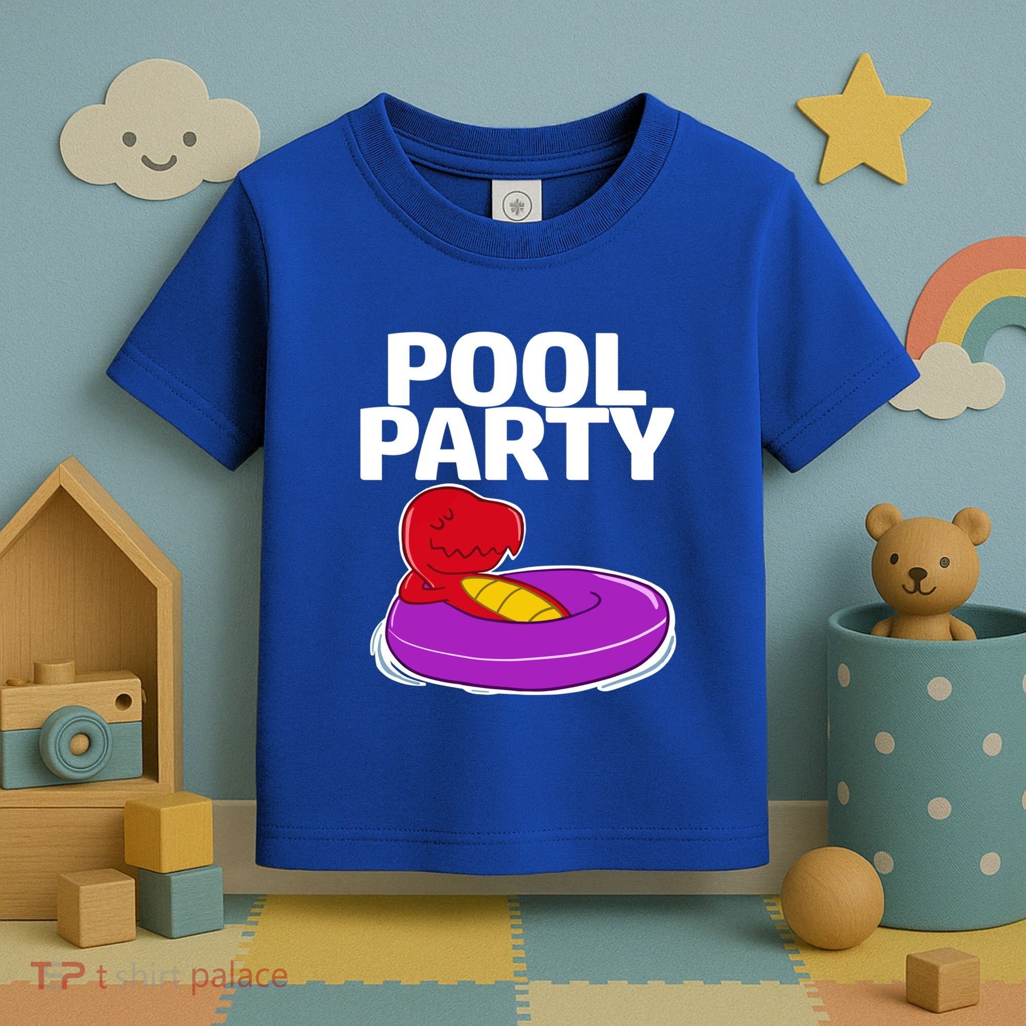 Tgiftrex In A Floater Pool Party Cool Gift Toddler T-Shirt