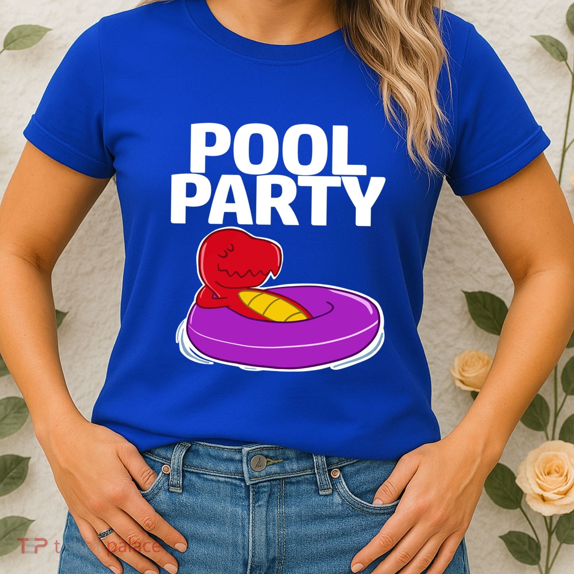 Tgiftrex In A Floater Pool Party Cool Gift Women's T-Shirt