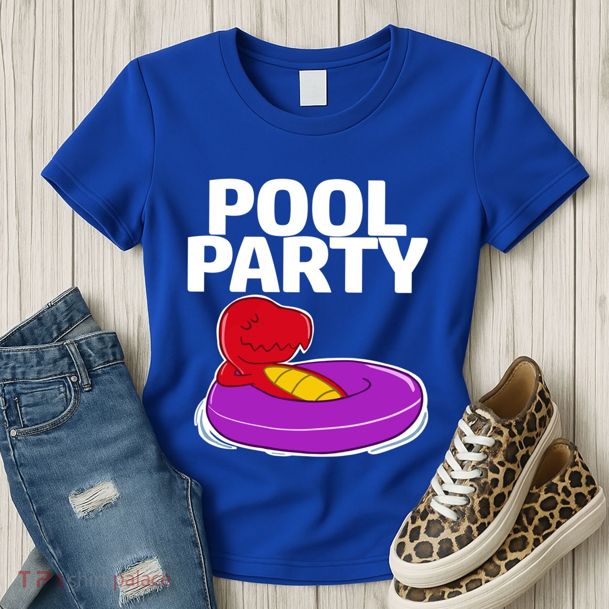 Tgiftrex In A Floater Pool Party Cool Gift Women's T-Shirt