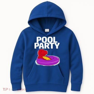 Tgiftrex In A Floater Pool Party Cool Gift Kids Hoodie
