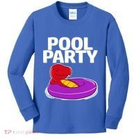 Tgiftrex In A Floater Pool Party Cool Gift Kids Long Sleeve Shirt thumb 0