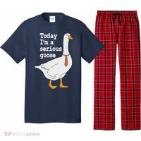 Today Im A Serious Goose Silly Humor Pajama Set thumb 0