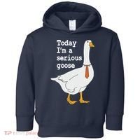 Today Im A Serious Goose Silly Humor Toddler Hoodie thumb 0