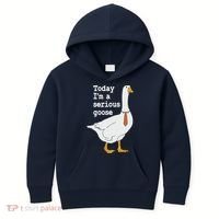 Today Im A Serious Goose Silly Humor Kids Hoodie thumb 0