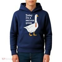 Today Im A Serious Goose Silly Humor Kids Hoodie thumb 4