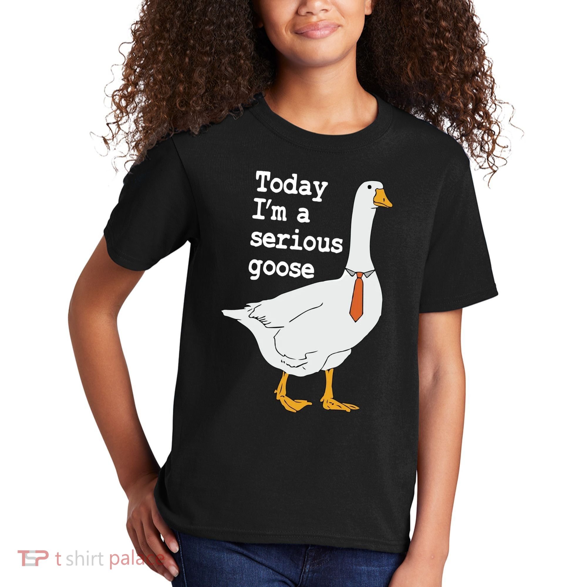 Today Im A Serious Goose Silly Humor Kids T-Shirt