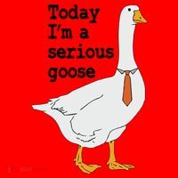 Today Im A Serious Goose Silly Humor Santa Hat thumb 1