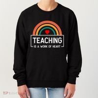 Teaching Is A Work Of Heart Rainbow Women's Sweatshirt thumb 0