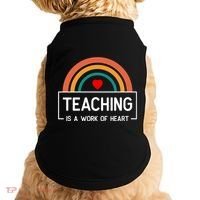 Teaching Is A Work Of Heart Rainbow Doggie Tank thumb 0
