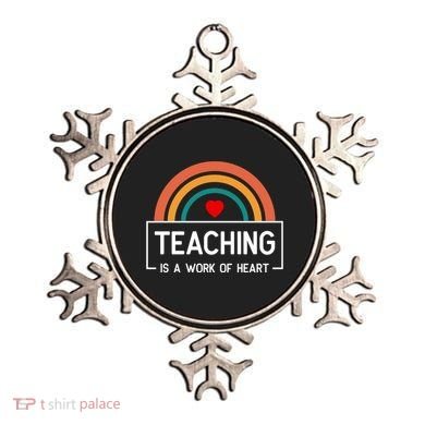 Teaching Is A Work Of Heart Rainbow Ornament