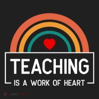 Teaching Is A Work Of Heart Rainbow Golf Towel thumb 3