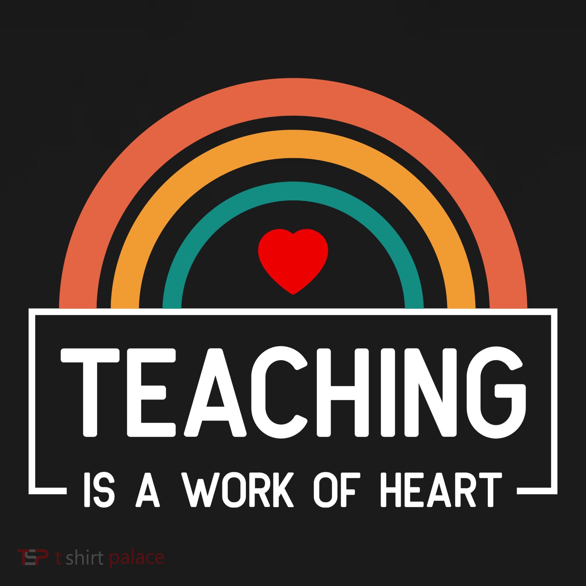Teaching Is A Work Of Heart Rainbow Tote Bag