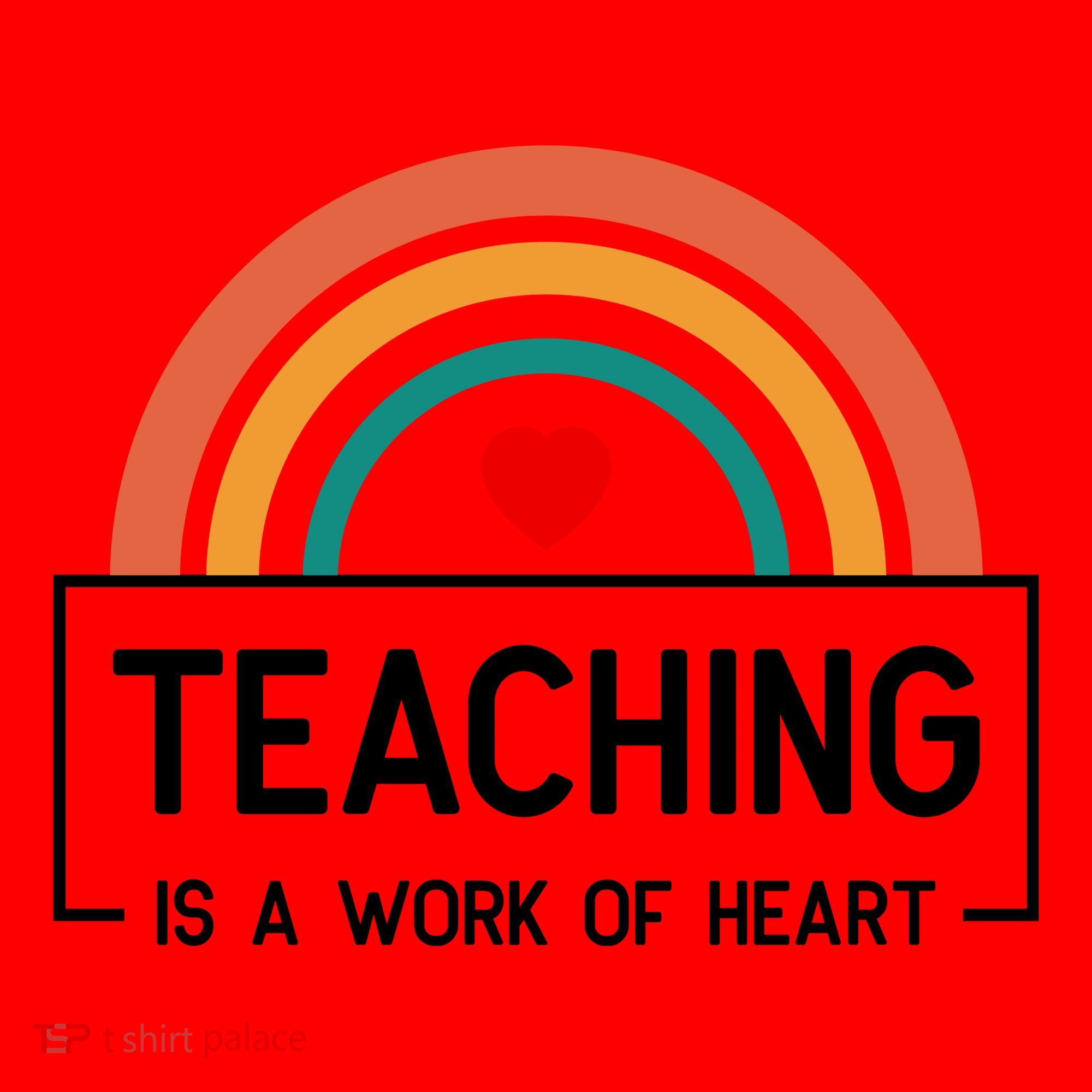 Teaching Is A Work Of Heart Rainbow Santa Hat