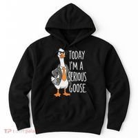 Today IM A Serious Goose Wear Glasses Vest Hoodie thumb 0