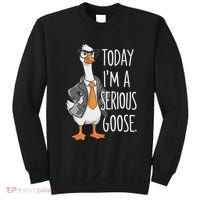 Today IM A Serious Goose Wear Glasses Vest Sweatshirt thumb 0