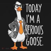Today IM A Serious Goose Wear Glasses Vest Sweatshirt thumb 3