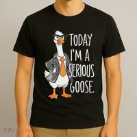 Today IM A Serious Goose Wear Glasses Vest T-Shirt thumb 3