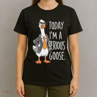 Today IM A Serious Goose Wear Glasses Vest T-Shirt thumb 4