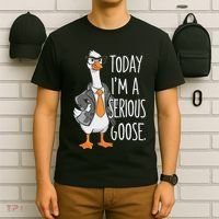 Today IM A Serious Goose Wear Glasses Vest T-Shirt thumb 6