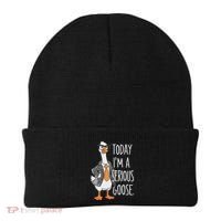 Today IM A Serious Goose Wear Glasses Vest Beanie thumb 0